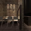 Currify Restaurant Exterior Design With Brick Wall Grille Entrance Green Counter And Tables