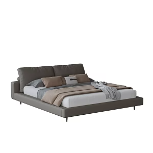 Modern Double Bed 3d model