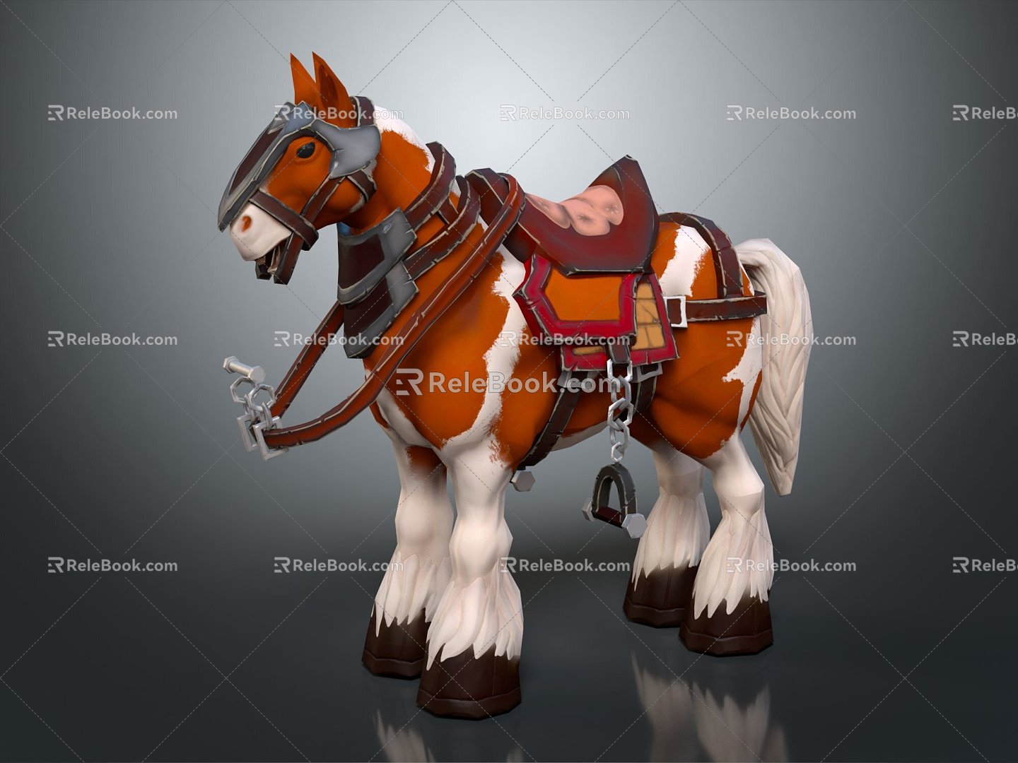 Modern Horse Saddle War Horse Armor 3d model