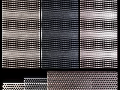 Modern Metal Perforated Wall Decor Panels With Multi Color Options For Hanging Decoration 3d model