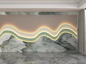 Modern background wall 3d model