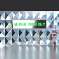 Shiny Photo Check In Spot With Blue Wave Background And AMN Circular Logo
