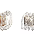 Elegant Modern Glass Pendant Lighting Combinations With Spiral And Circular Crystal Design For Home Interior