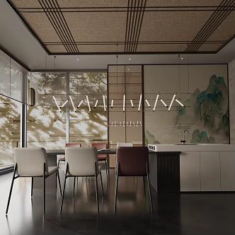 Modern table combination 3d model