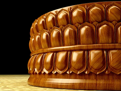 Chinese lotus base 3d model Chinese lotus base 3d model