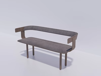 Modern Leisure Chair Featuring Curved Armrests And Upholstered Seat With Wooden Frame 3d model