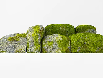 Moss Moss Stone Landscape Stone 3d model