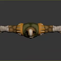 Muscular Bulldog Warrior With Green Top Orange Skirt White Arm Bands Red Boots