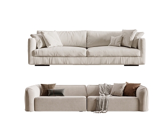 modern double sofa double sofa 3d model