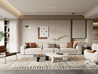 modern living room 3d model