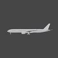 White Commercial Passenger Plane With Extended Landing Gear And Wing Engines