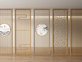 Screen Partition Screen Partition Entrance Screen 3d model