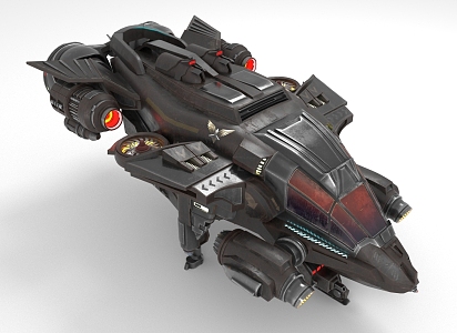 Modern science fiction flying machine 3d model