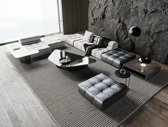 Modern Sofa Coffee Table Combination Sofa Coffee Table 3d model