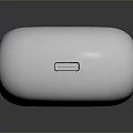 White Wireless Earbuds Open Charging Case for Computer Accessories with Sleek Smooth Surface 3d model