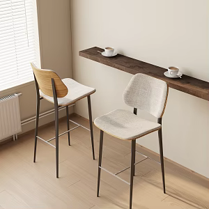 Modern Bar Chair Combination Bar Chair 3d model
