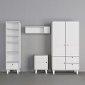 White Storage Cabinet Shelves With Open Shelving Wall Mounted Unit And Drawers