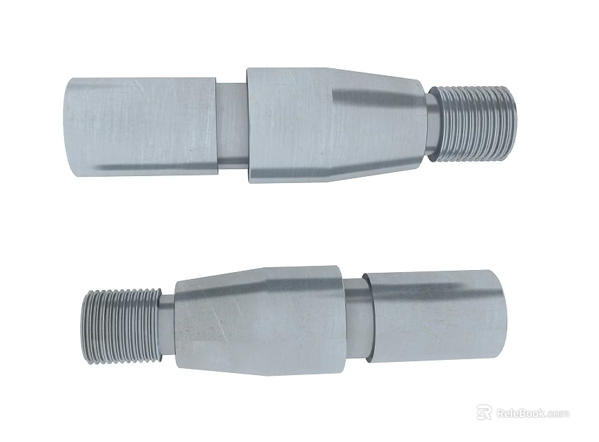Durable Stainless Steel Hardware Tools Threaded Connectors Industrial Machinery Parts 3d model 
