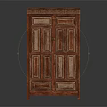 Elegant Traditional Wooden Wardrobe With Carved Details And Double Door Panel Design