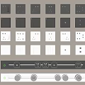 Modern switch socket combination 3d model