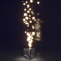 Modern Commercial Equipment With Upward Light Beams Arranged In A Row On Dark Background