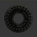 3D Rendered Heavy Duty Tire With Deep Tread Pattern Gray Color And Reflective Surface