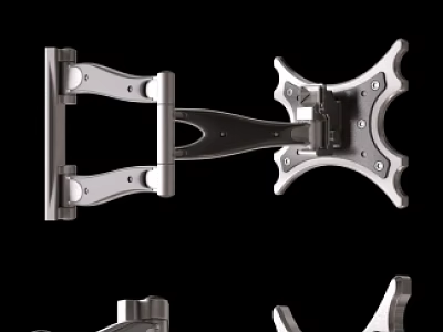Iron Art TV Wall Mount Bracket with Adjustable Metal Structure and Sturdy Design 3d model