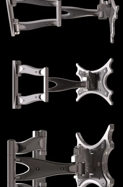 Iron Art TV Wall Mount Bracket with Adjustable Metal Structure and Sturdy Design 3d model