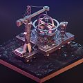 Science Fiction Wormhole Machine Science Fiction Technology Future Wormhole Machine Machinery Machinery Equipment Industry 3d model