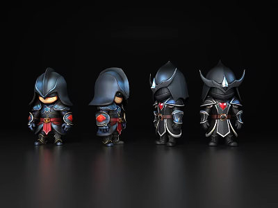 Dark Knight Dark Guardian Batman Lich King Demacia Arthur Death Knight Warrior Armor Saint Warrior 3d model