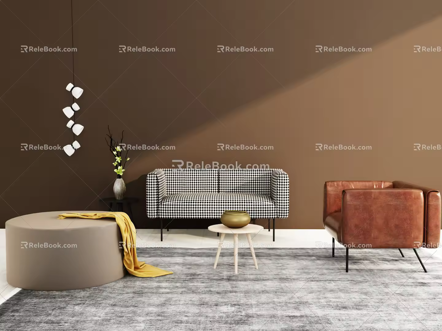 Modern Combination Sofa Combination 3d model