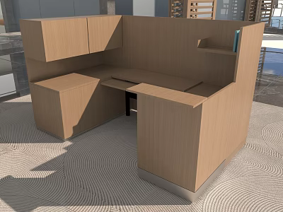 Modern Wooden Public Chair With Modular Design For Indoor Lounge Area 3d model