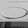 Modern Ceiling Circular Design With Recessed Lights And LED Strip In Contemporary Interior