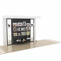 Elegant Decorative Ornament Combination with Photo Frames HOME Letter Mirrors and Tabletop Accents