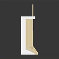 Modern Minimalist Wooden Staircase With Handrail And White Support Structure