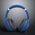 Blue Over Ear Headphones With Ergonomic Design And Comfortable Ear Cushions