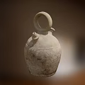 Traditional Earthenware Ceramic Vessel With Loop Handle And Small Spout