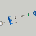 Mechanical Components Set Including Motor Blue Bracket Screws And Green Parts