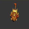 Mythical Lion Like Game Character With Flaming Orange Yellow Mane Blue Eyes And Claw Accents