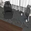 Ergonomic Mesh Back Office Chairs In Black And Gray With Adjustable Armrests