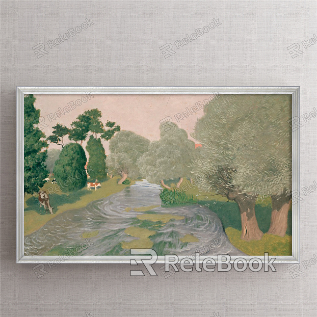 Modern Landscape Painting Neoclassical Green Living Room Historical Painting Natural Landscape model