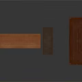 Wooden Furniture Set With Three Different Sizes Drawer Chests In Dark And Light Brown
