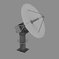 Military Weapon System Parabolic Radar Antenna Mounted On Tower With Support Structure