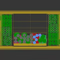 Retail Display Case With Assorted Desserts Bottled Drinks And Canned Goods In Confectionery Shop