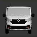 White Renault Commercial Van With Modern Exterior And Reflective Surface Design