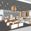 Modern Supermarket Department Store Interior With Glass Metal Shelves Displaying Daily Necessities And Skincare Products