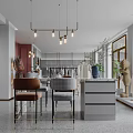 Modern Fashion Store Interior Design With Mannequins Pendant Lights Display Area And Tables