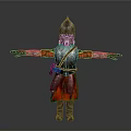 A Man In Silver Armor And Red Robe With Arms Outstretched On Gray Background