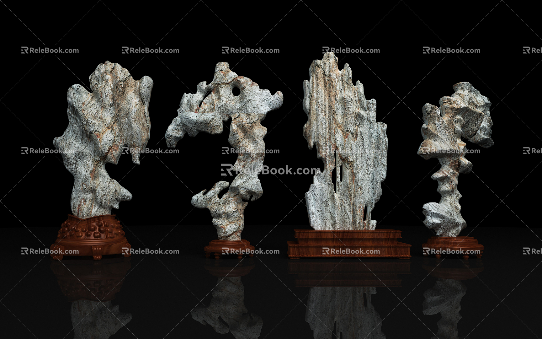 Chinese Ornaments Stone Ornaments 3d model