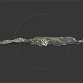 Detailed 3D Mountainous Terrain Model With Green Vegetation And Varied Landforms